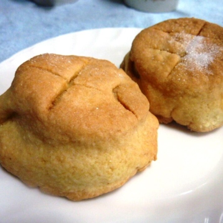 食パンでメロンパン